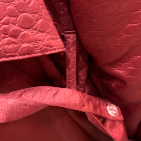 Vintage London Fog Burgundy Croc Trench 10 - Picture 13 of 15